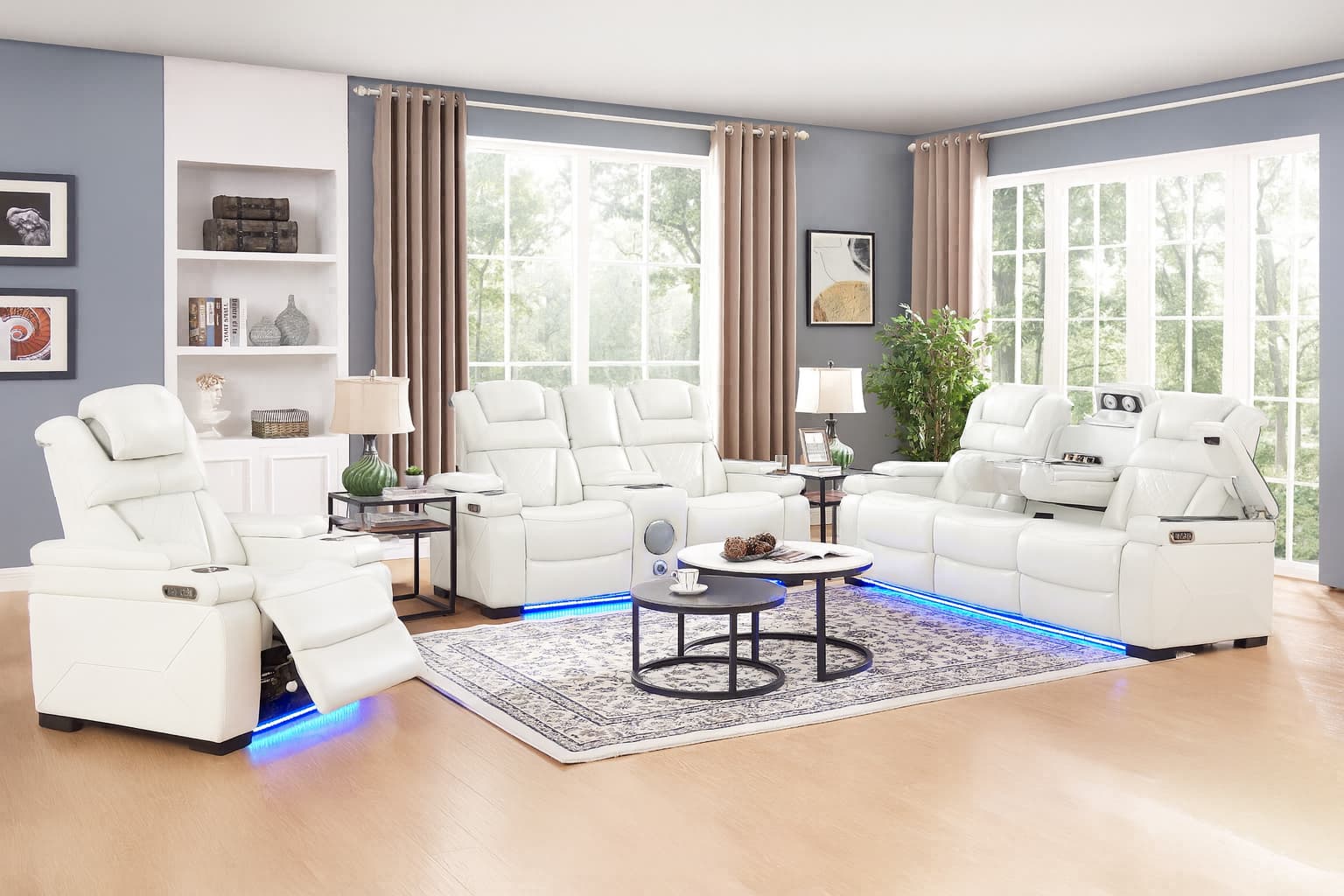 U32 Dual Power Reclining Loveseat w/ Led & USB Type-C